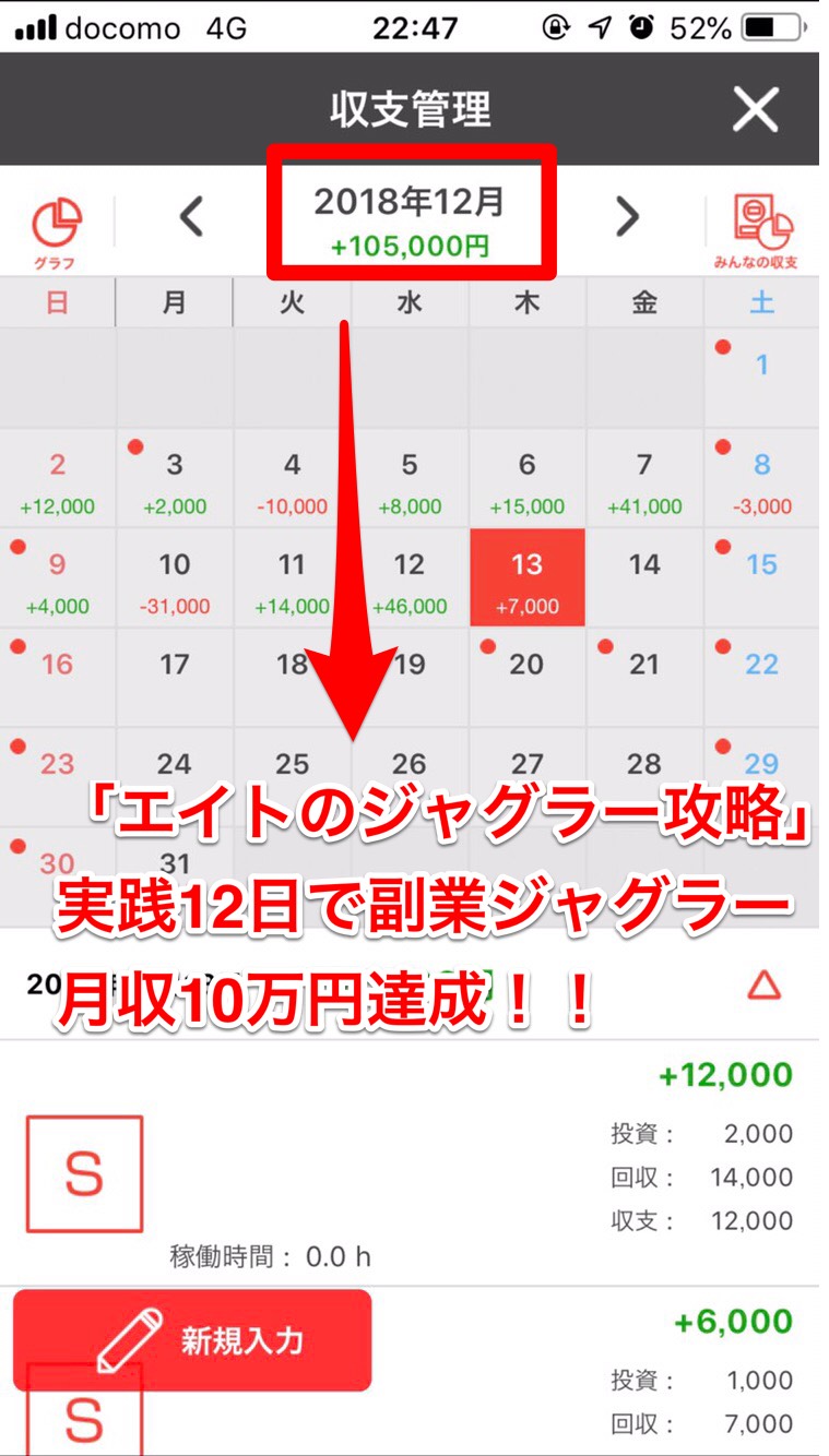 ジャグラー収支